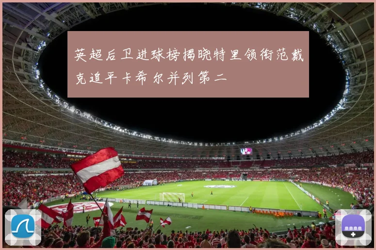 英超后卫进球榜揭晓特里领衔范戴克追平卡希尔并列第二